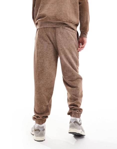 Another Influence acid wash sweatpants in brown
