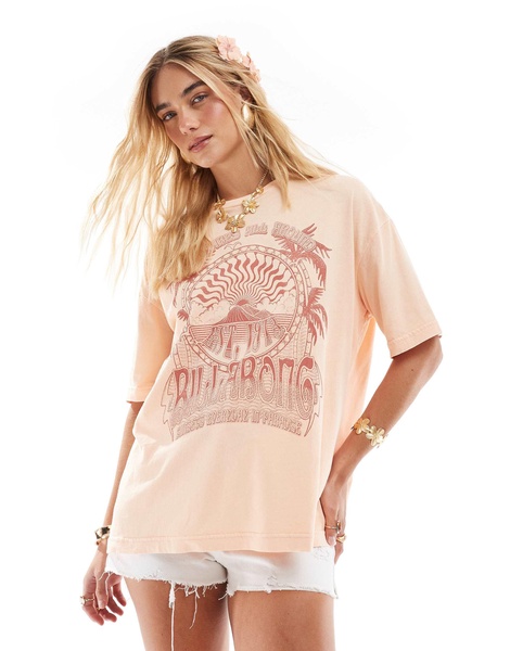 Billabong beach classic T-shirt in soft peach