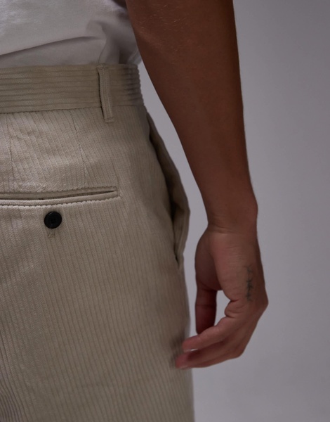 Mango corduroy pants in ecru