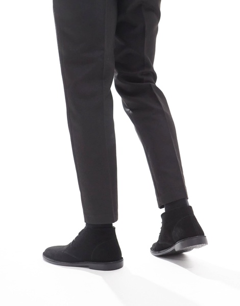 ASOS DESIGN desert boots in black suede