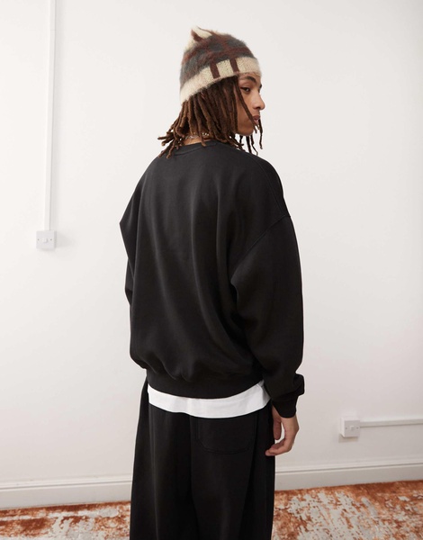 Reclaimed Vintage unisex oversized boxy sweatshirt in black