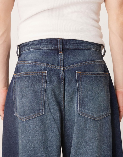 ASOS DESIGN oversized baggy fit jeans in wash black