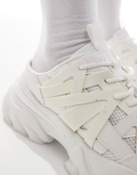 ASOS DESIGN chunky mule sneakers in white