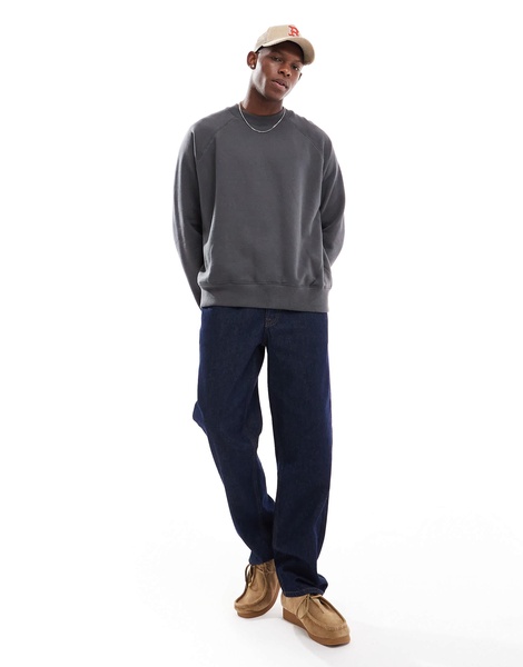 Bershka sweatshirt in charcoal