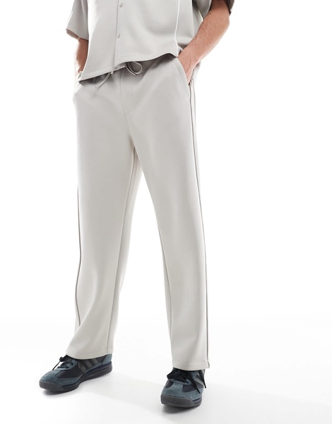 Bershka pull-on pants in gray - part of a set
