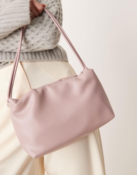 ASOS DESIGN cloud knot handle shoulder bag in dusty pink