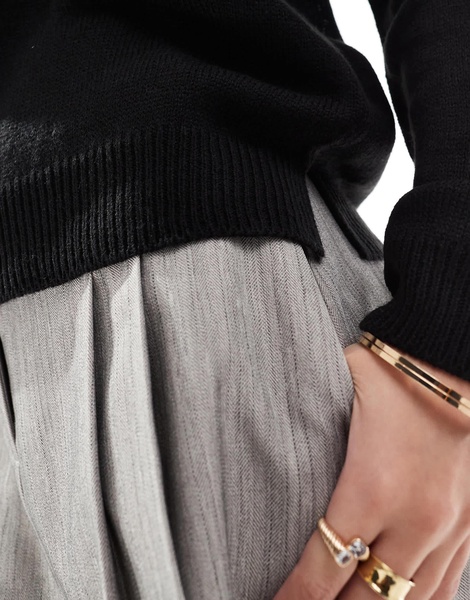 Brave Soul crew neck sweater in black
