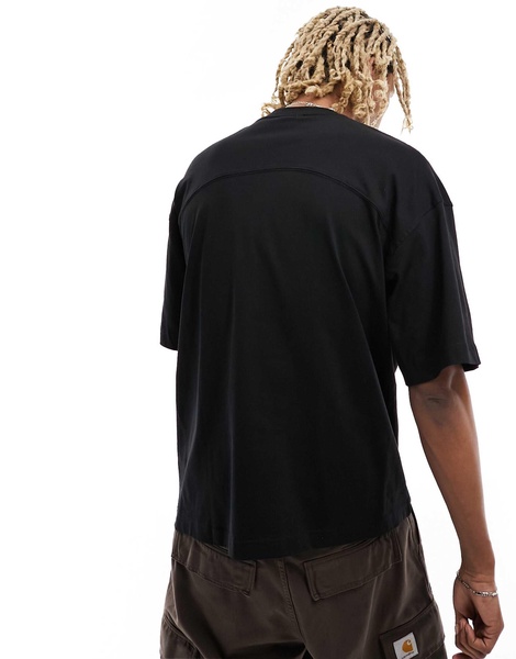 Bershka oversized basic T-shirt in black