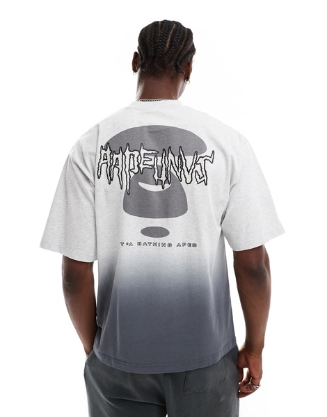 AAPE By A Bathing Ape logo ombre T-shirt in gray