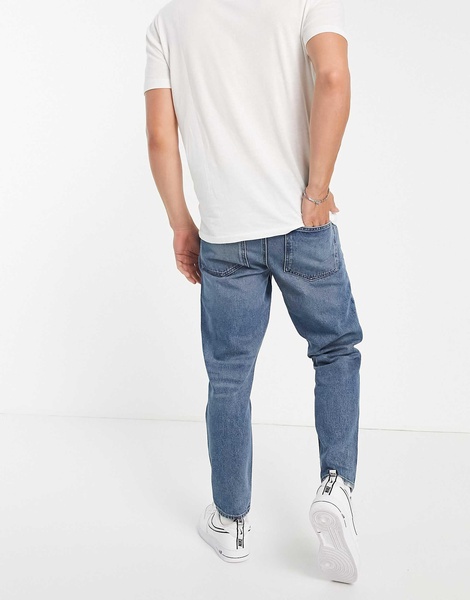 ASOS DESIGN classic rigid jeans in vintage dirty wash blue