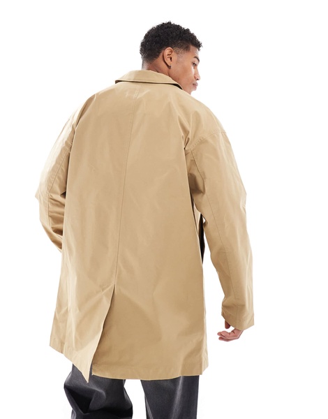 Jack & Jones water repellant trench in camel