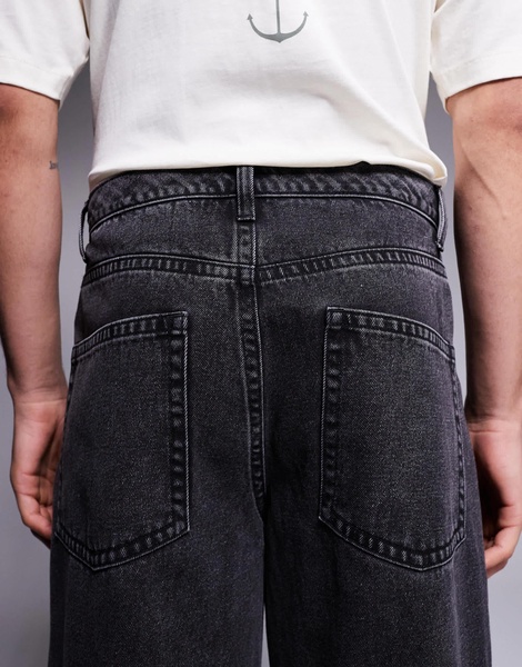 ASOS DESIGN super baggy jeans in washed black