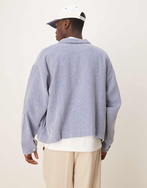 ASOS DESIGN oversized boxy coach shacket in check