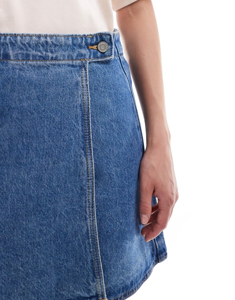 ASOS DESIGN mini skirt in mid blue