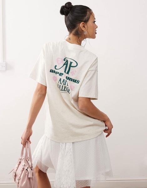 Aape By A Bathing Ape logo t-shirt in ivory