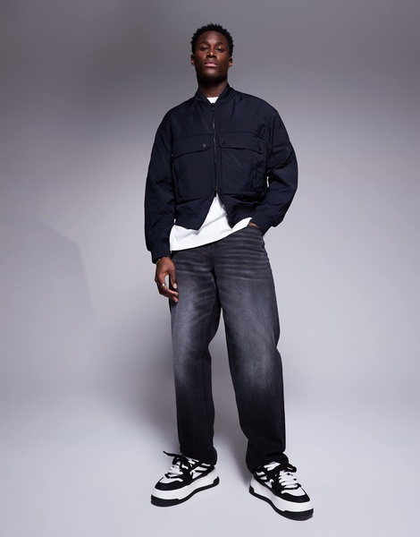 Armani Exchange bomber jacket in navy