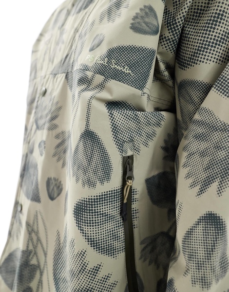 PS Paul Smith hooded jacket with flower print in beige
