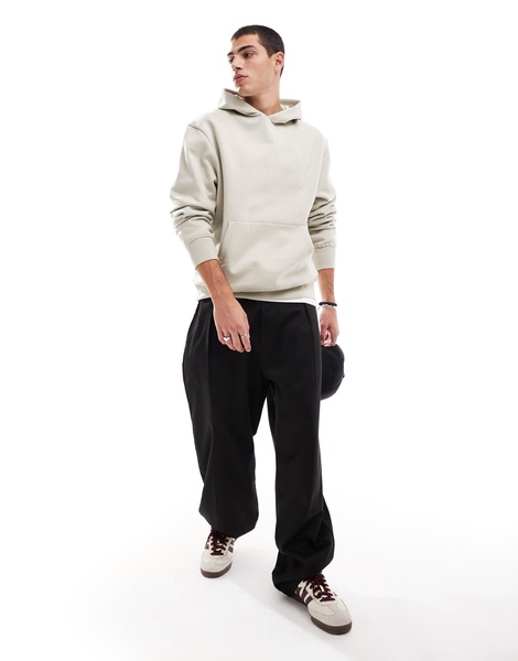 ASOS DESIGN premium heavyweight oversized hoodie in beige