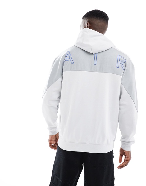 Nike Air fleece full zip hoodie in gray