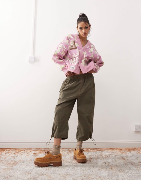 Aape By A Bathing Ape pink camo knitted cardigan in multi