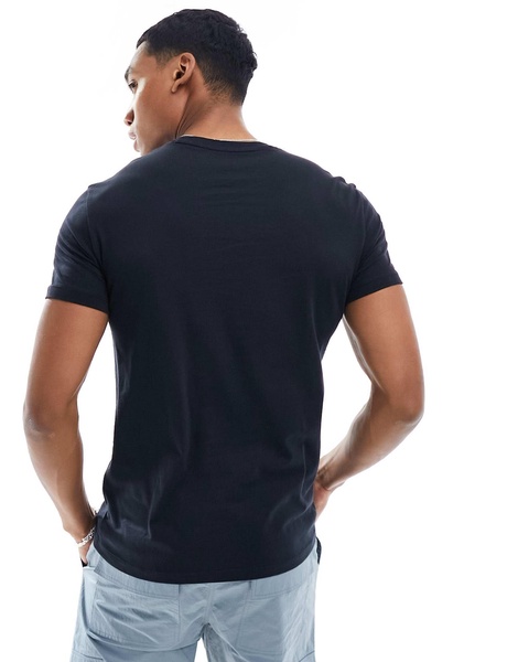 Armani Exchange linear logo T-shirt in navy