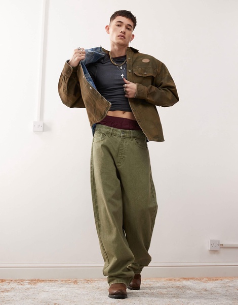 AAPE By A Bathing Ape long sleeve shacket in brown