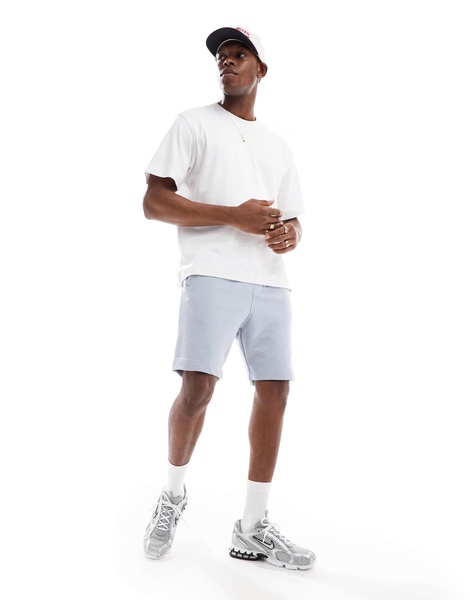 Bershka jersey shorts in light blue