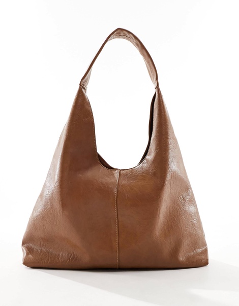 ASOS DESIGN large scoop tote bag in brown