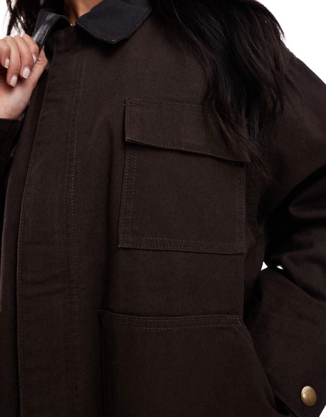 Stradivarius STR barn jacket in brown