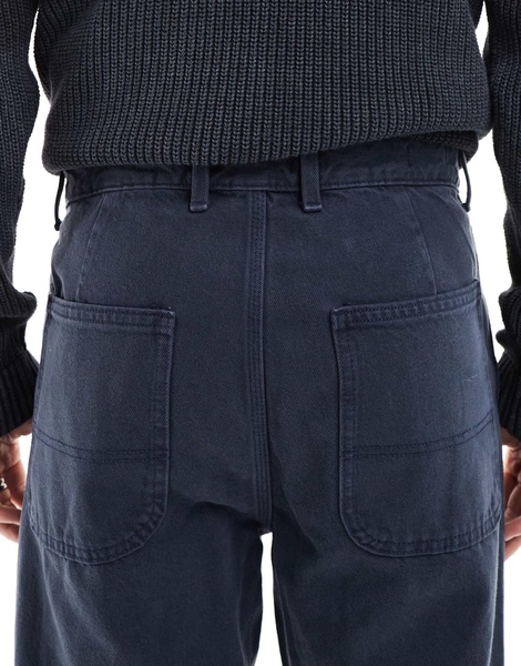 Jack & Jones Eddie loose workwear jeans in navy