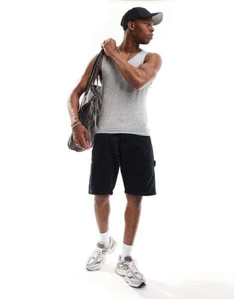 ASOS DESIGN muscle tank in gray heather