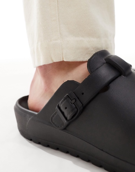 ASOS DESIGN mule clog sandals in black