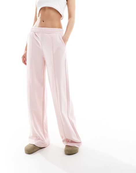 Bershka wide leg sweatpants in pink - part of a set