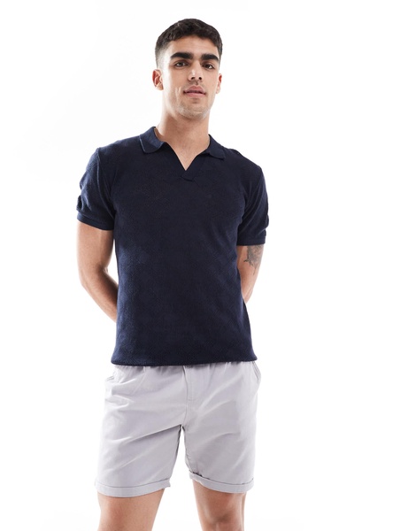 Brave Soul chino shorts with drawstring waist in gray