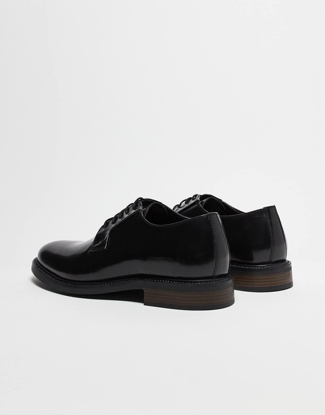 ASOS DESIGN lace up derby shoes in black