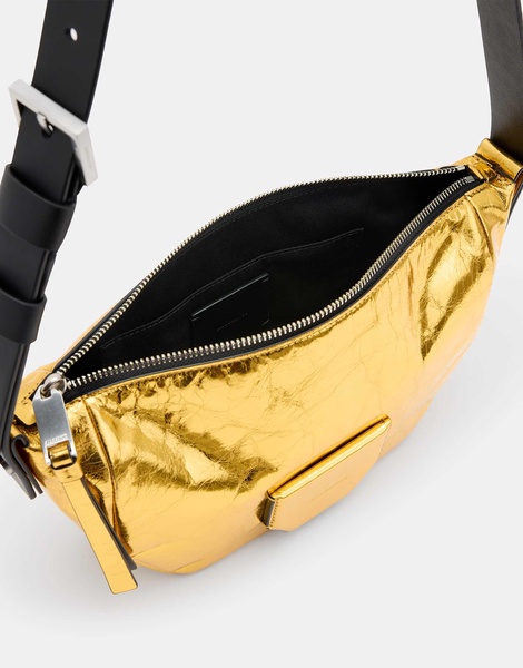 Allsaints Madea crossbody bag in warm gold