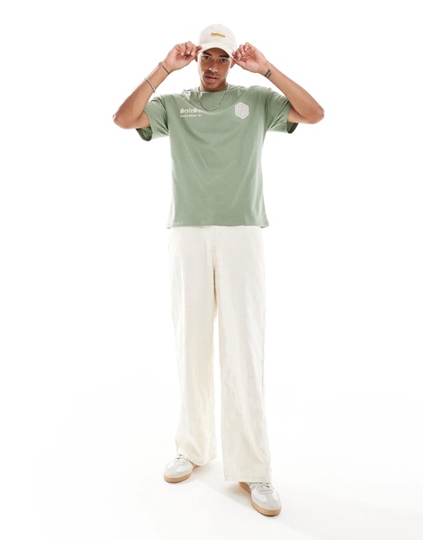 ADPT oversized t-shirt with backprint in pastel green