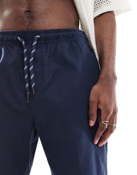 Brave Soul pull-on shorts in navy