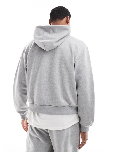 ASOS DESIGN premium 400gsm heavyweight boxy oversized hoodie in washed gray