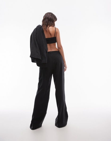 Mango cupro slouchy pants in black - part of a set