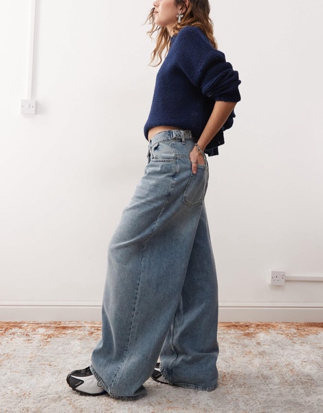 COLLUSION X007 XL baggy jeans in light wash