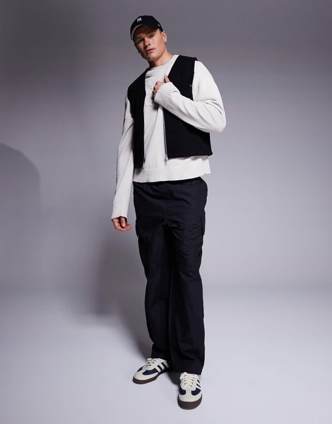 ASOS DESIGN utility vest in black