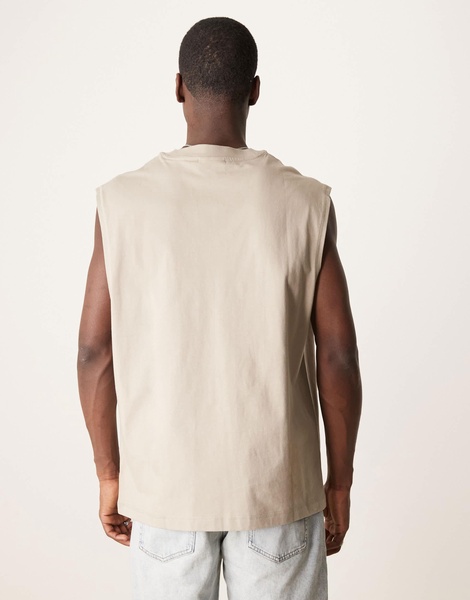 Calvin Klein Jeans monologo tank top in stone