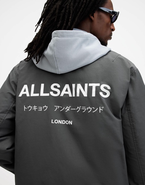 AllSaints Underground coach jacket in blue