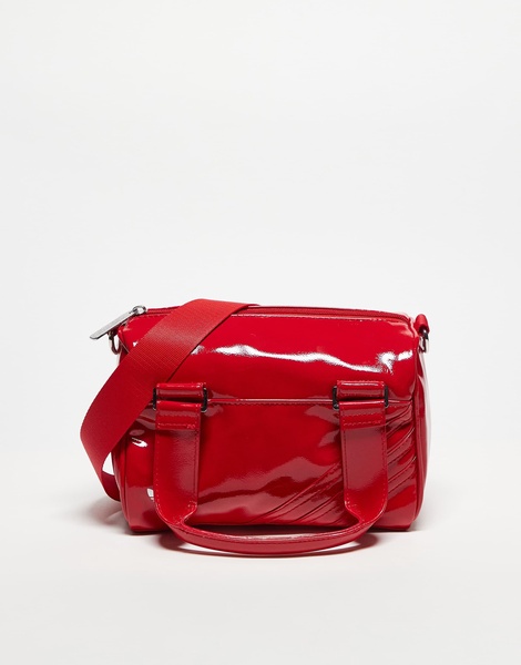 adidas Originals Patent Trefoil crossbody bag in red