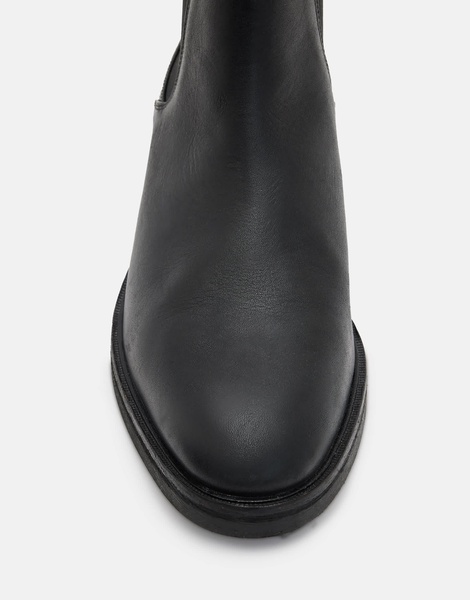 AllSaints creed leather boots in black