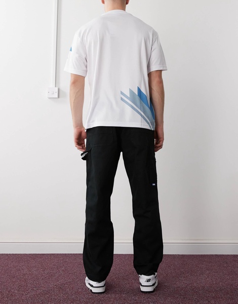 Aape by A Bathing Ape pull on straight leg carpenter pants in black