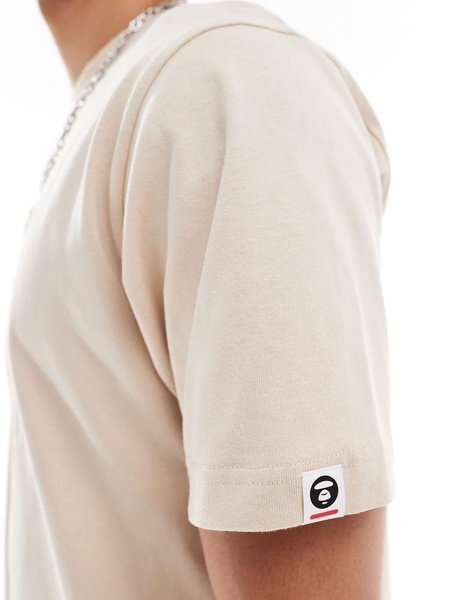 Aape By A Bathing Ape regular fit short sleeve T-shirt in beige