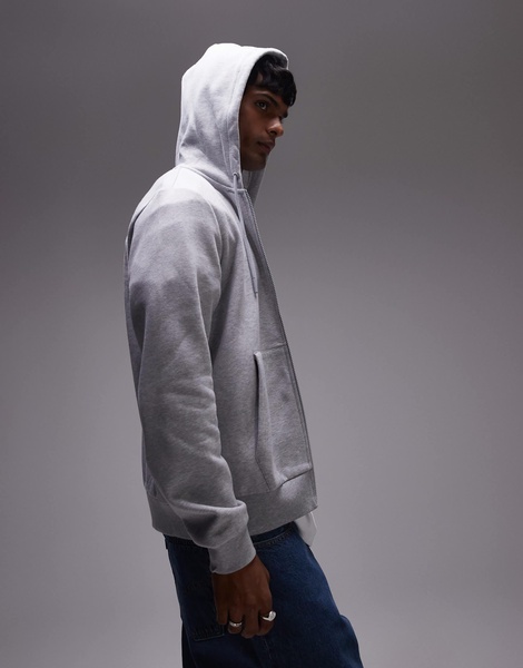 Lacoste zip up hoodie in gray