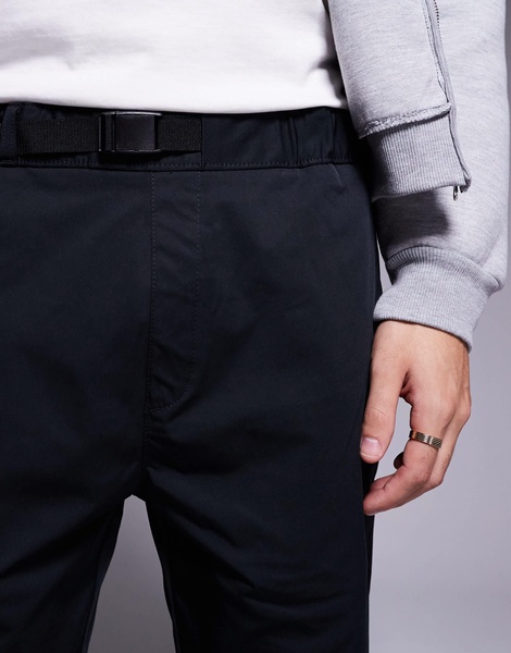HUGO BLUE Geiko tapered fit pants in black